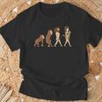 犬の進化ジャーマン・シェパード・ドッグ犬 Tシャツ 高齢者への贈り物