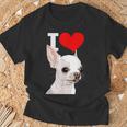 白いチワワ犬が大好き Tシャツ 高齢者への贈り物