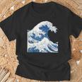 神奈川沖浪日本美術の大波 Tシャツ 高齢者への贈り物