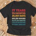 素晴らしい77歳の誕生日ギフト 面白いレトロ 77歳の誕生日 Tシャツ 高齢者への贈り物