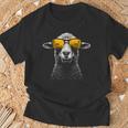 羊 サングラス アート 動物 イラスト グラフィック 羊 Tシャツ 高齢者への贈り物