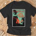 聖ニコルズ ドラゴン サンセット ヤシの木 グラフィック リトグラフ Tシャツ 高齢者への贈り物