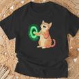 背中にポータル中指を持ついたずらな猫コスチューム。 Tシャツ 高齢者への贈り物