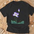 蓮の花シャツ 美しい紫蓮の花 Tシャツ 高齢者への贈り物