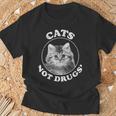 薬物ではなく猫 Tシャツ 高齢者への贈り物