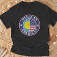 誇り高きパラオ・アメリカン・バッジ パラオ国旗 Tシャツ 高齢者への贈り物