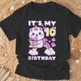 誕生日の女の子10歳、猫、ユニコーン、10歳の誕生日 Tシャツ 高齢者への贈り物