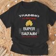 超サイヤ人になるためのトレーニング 楽しいフィットネス Tシャツ 高齢者への贈り物