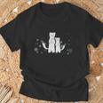 雪の妖精 オコジョの親子 Tシャツ 高齢者への贈り物