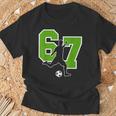 面白い67サッカー選手シックスセブンサッカースポーツチーム Tシャツ 高齢者への贈り物