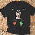 面白いtシャツ フレンチブルドッグ 着信 犬 イヌ メンズ グッズ かわいい おもしろ 面白い 服 ネタ Tシャツ 高齢者への贈り物