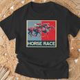 面白いtシャツ 馬tシャツ 競馬 馬 レース 乗馬 ジョッキー メンズ おもしろ 面白い グッズ ネタ 男性用 レトロ 長袖tシャツ Tシャツ 高齢者への贈り物