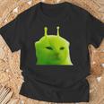 面白いエイリアン 猫 ミーム Glerp Glorp Zep Zep Tシャツ 高齢者への贈り物