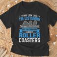 面白いジェットコースター テーマパーク ジェットコースター Tシャツ 高齢者への贈り物