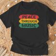 音楽を通したビンテージピース Tシャツ 高齢者への贈り物