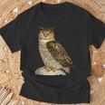 鳥 面白いtシャツ フクロウ ミミズク バードウォッチング 服 メンズ おもしろ グッズ 面白い おしゃれ Tシャツ 高齢者への贈り物