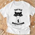 'Cat'tle Mutilation キャットルミューティレーション キャトルミューティレーション 猫 Ufo 宇宙 Tシャツ 高齢者への贈り物
