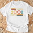 18歳の誕生日プレゼント 18歳 男性 女性 レトロ ヴィンテージ 2008 Tシャツ 高齢者への贈り物