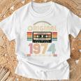 52 歳の誕生日プレゼント男性 1974 年 レトロ ビンテージ テープ Tシャツ 高齢者への贈り物