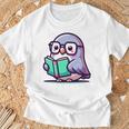 Adorable Book Lover Pigeon With Reading Glasses Cute T-Shirt Gifts for Old Men Adorable Book Lover Pigeon With Reading Glasses Cute T-Shirt Gifts for Old Men