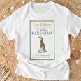 Anna Karenina Leo Tolstoy ヴィンテージブックカバー Tシャツ 高齢者への贈り物