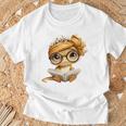 Baby Lizard Open Book Reading Reptile Graphic Portrait Round Premium Tri-Blend T-Shirt Gifts for Old Men