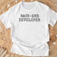 Back End Developer Tシャツ 高齢者への贈り物