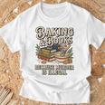 Baking And Books Because Murder Is Illegal Sarcastic Performance T-Shirt Gifts for Old Men