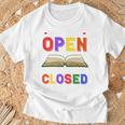 If My Book Is Open Your Mouth Is Closed Reading Books Performance T-Shirt Gifts for Old Men