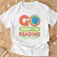 Book Reading Library Go Away Im Reading T-Shirt Gifts for Old Men