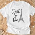 C'est Laie シャツ フレンチギフト パリ フランス エッフェル柄 Tシャツ 高齢者への贈り物