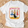Caring For Your Evil Cat Retro Dark Humor Book Cover Premium Tri-Blend T-Shirt Gifts for Old Men