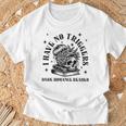 Dark Romance Merch Spicy Book Lover No Triggers Warning T-Shirt Gifts for Old Men