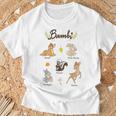Disney Bambi Vintage Movie Characters Textbook Display T-Shirt Gifts for Old Men