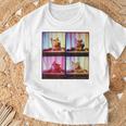 Dj Cat On Decks Cat Dj スクラッチ ターンテーブル カラフル Edm Tシャツ 高齢者への贈り物