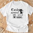 Easily Distracted Cats And Books Funny Book Lover Cat Gifts Women T-Shirt Gifts for Old Men Easily Distracted Cats And Books Funny Book Lover Cat Gifts Women T-Shirt Gifts for Old Men