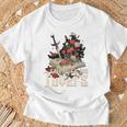 Enemies To Lovers Book Reader Roses Bookish Booktok Retro T-Shirt Gifts for Old Men