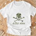Evil Old Man 迷彩スカルバックプリント Tシャツ 高齢者への贈り物