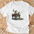 Frog Toad Fishing Vintage Classic Book Frog T-Shirt Gifts for Old Men