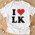 I Heart Lk Initials I Love LK First And Last Name L K Tシャツ 高齢者への贈り物
