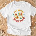 I'm With The Banned Books I Survived Reading Banned Books T-Shirt Gifts for Old Men
