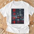Jdm ジャパニーズドリフトレース チューニングカー 東京ストリートレーシングアート Tシャツ 高齢者への贈り物