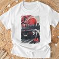 Jdm ドリフトレーシングカー 日本桜アート 背面 Tシャツ 高齢者への贈り物