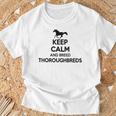 Keep Calm And Breed ファーマーブリーダー 馬サラブレッド Tシャツ 高齢者への贈り物