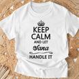 Keep Calm And Letana Handle It 面白い名前ギフト Tシャツ 高齢者への贈り物