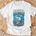 Kids Toddler Boy Reading Is Jawsome Shark Book Lover Kids Nerdy T-Shirt Gifts for Old Men