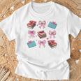 Librarian Library Books Girl Coquette Bow Pink Mom T-Shirt Gifts for Old Men Librarian Library Books Girl Coquette Bow Pink Mom T-Shirt Gifts for Old Men