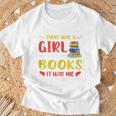 Library Book Lover Once Upon a Time a Girl Loved Books T-Shirt Gifts for Old Men