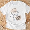 Line Art Abstract Minimalist Minimal For Book Lover Women T-Shirt Gifts for Old Men Line Art Abstract Minimalist Minimal For Book Lover Women T-Shirt Gifts for Old Men