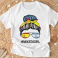 Moño Desordenado Con Bandera De España Argentina Camiseta unisex Regalos para ancianos